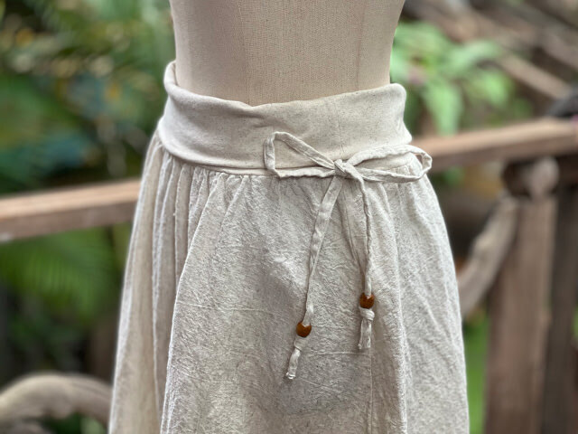asana HEMP100% ロング スカート・きなり