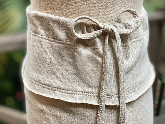 asana ヘンプコットン あったか スリット スカート・きなり