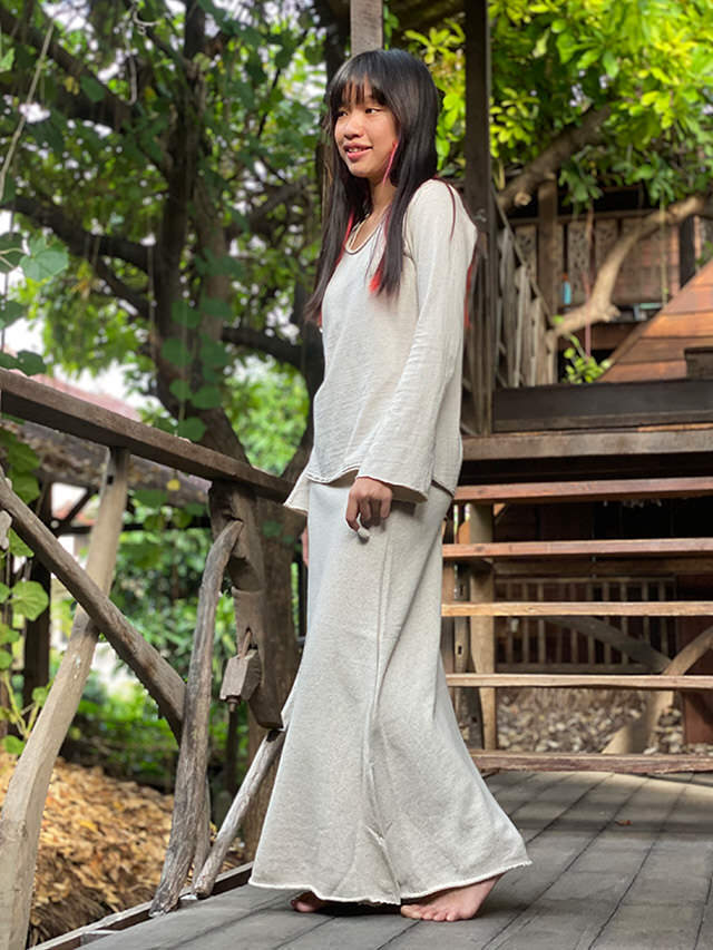 パヤカPayaka asana ヘンプコットンふかふかサイドスリットスカート