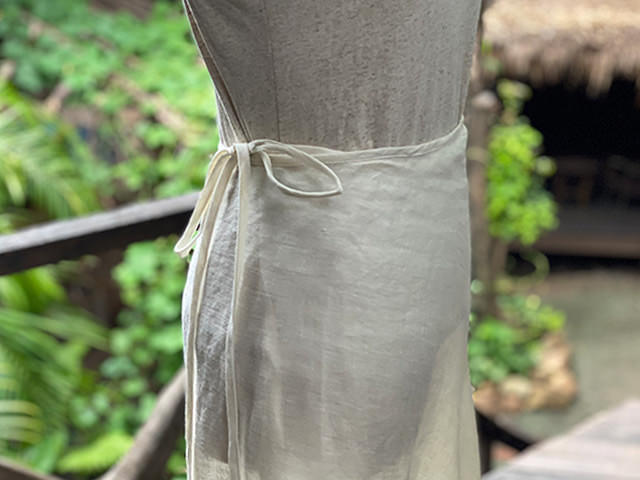 asana HEMP100% ガーゼ バイアス 巻きスカート・きなり