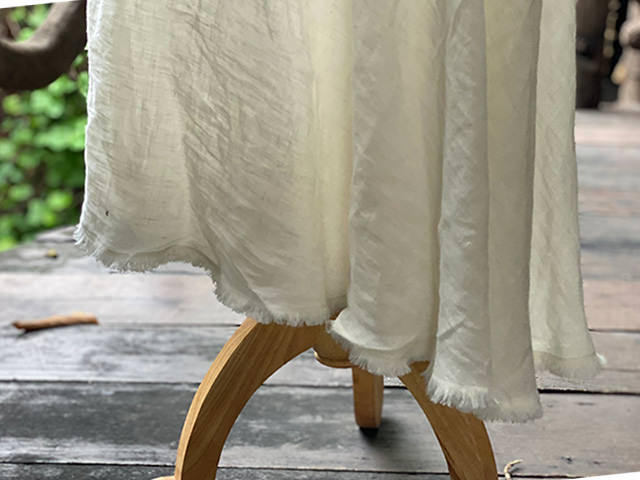 asana HEMP100% ガーゼ バイアス 巻きスカート・きなり【パヤカ