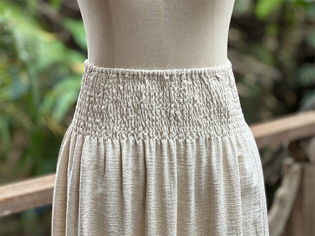 asana ヘンプコットン 2WAYスカート・きなり