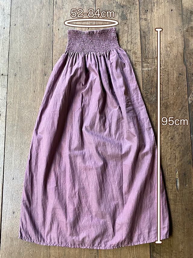 asana HEMP100% 2WAYスカート・草木染め