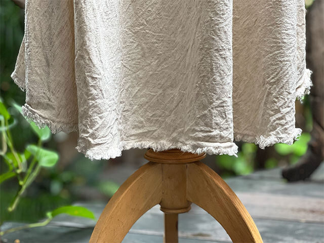 asana HEMP100% ポケット バイアス スカート・きなり