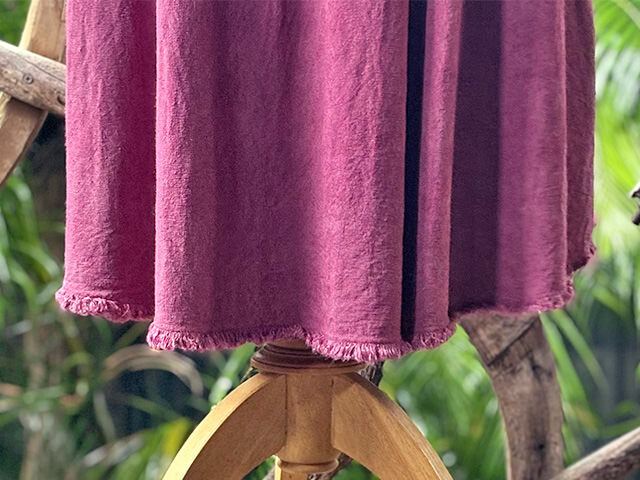 asana HEMP100% ポケット バイアス スカート・草木染め