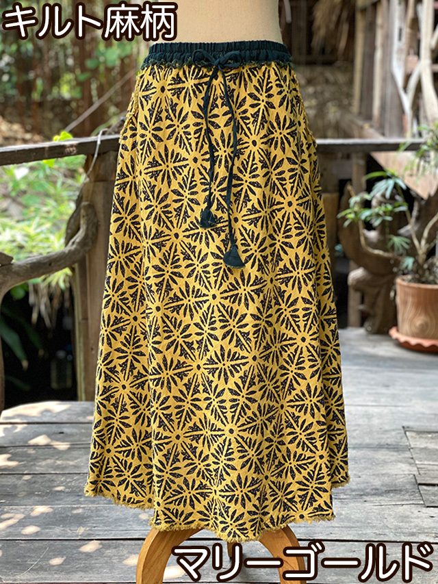キルト麻柄