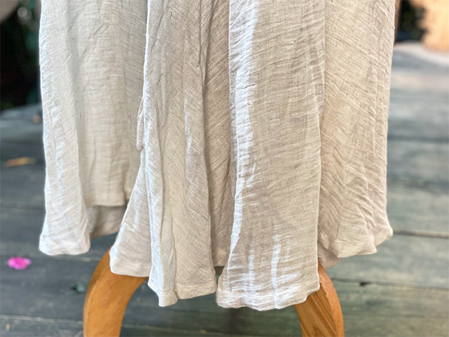 asana 麻100% バイアス スカート・きなり