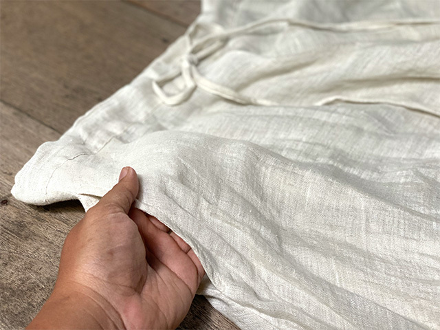 asana 麻100% バイアス スカート・きなり