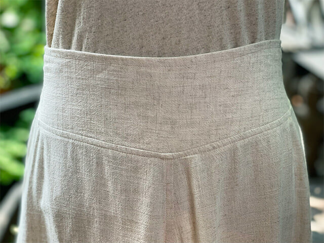 asana HEMP100% テロテロ ギザギザ スカート・きなり