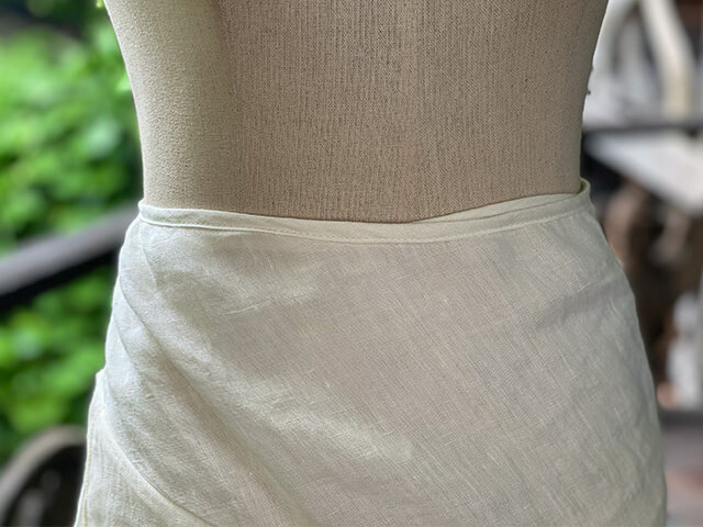 asana HEMP100% ガーゼ エプロン スカート・きなり