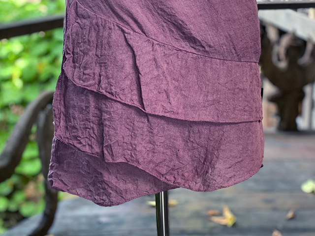 asana HEMP100% ガーゼ エプロン スカート・きなり