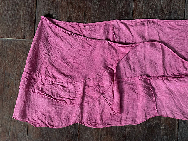 asana HEMP100% ガーゼ エプロン スカート・きなり