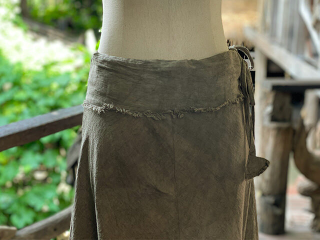 asana HEMP100% バイアス スカート・きなり