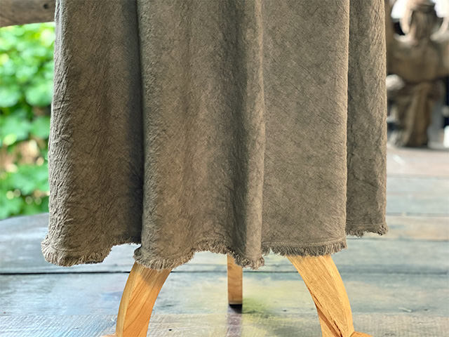 asana HEMP100% バイアス スカート・きなり