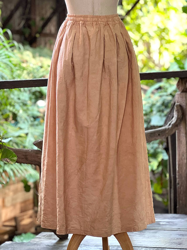 asana HEMP100% 厚手 デニム風 スカート・草木染め【パヤカ オンライン