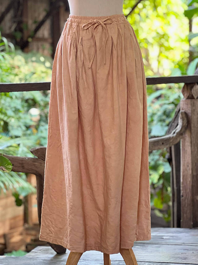 asana HEMP100% 厚手 デニム風 スカート・草木染め【パヤカ オンライン