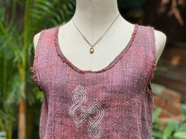 Karma HEMP100% タンクトップ・ろうけつ草木染め