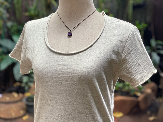 asana ヘンプコットン 厚手 NEW スリムTee・きなり