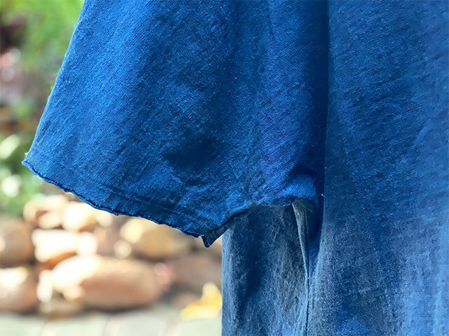 asana 厚手 NEW ウイング ポンチョTee・草木染め