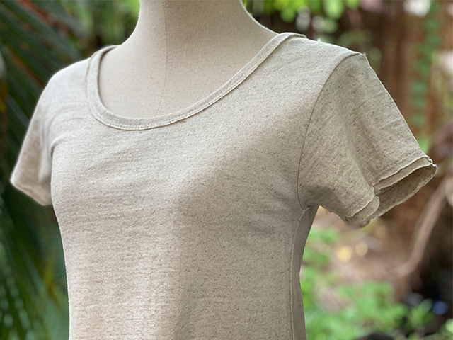 asana ヘンプコットン 厚手 NEW ウイングTee・きなり