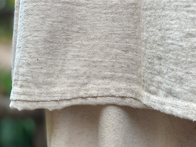 asana ヘンプコットン ハイネック チュニック ・きなり