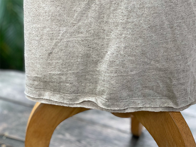 asana ヘンプコットン 厚手 カシュクール スリーブ ワンピース・きなり