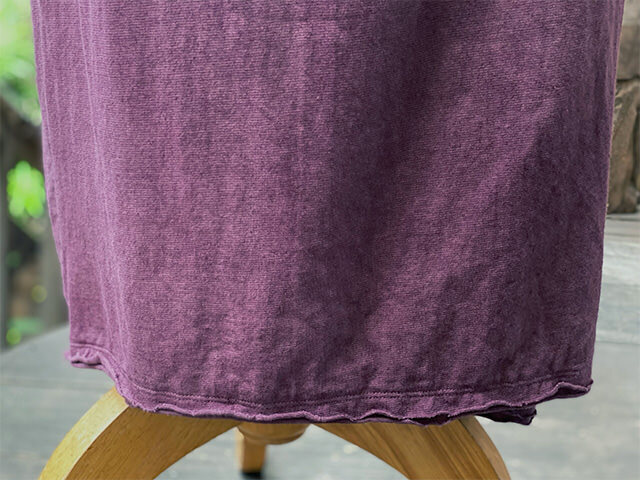 asana ヘンプコットン 厚手 カシュクール スリーブ ワンピース・きなり