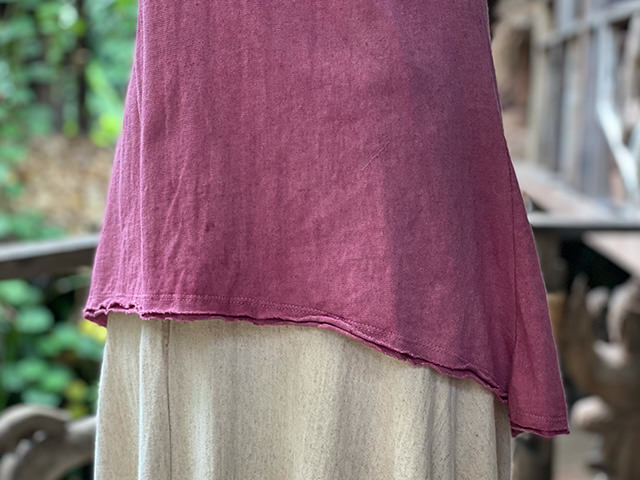 asana ヘンプコットン 厚手 NEW ウイング Tee・草木染め