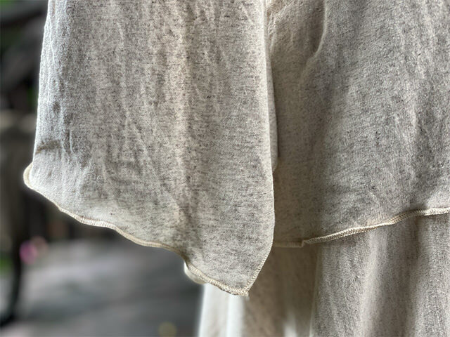 asana ヘンプコットン 薄手 カシュクール風 フレアースリーブ