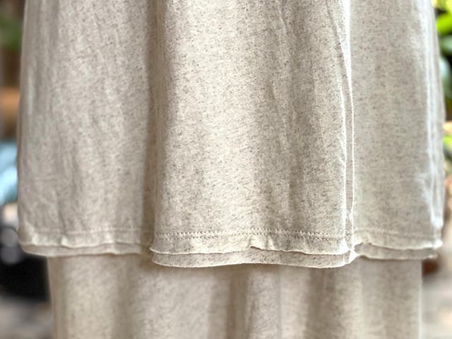 asana ヘンプコットン 薄手 ７分袖カットソー・きなり