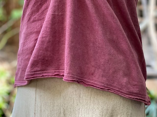 asana ヘンプコットン 薄手 パット入り キャミタンク・草木染め