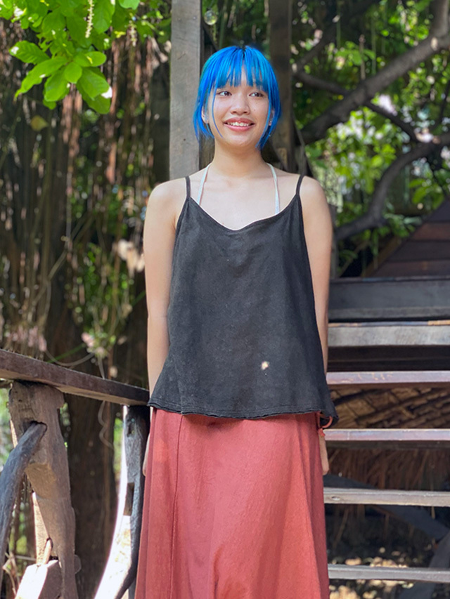asana ヘンプコットン 薄手 キャミソール・草木染め 【パヤカ