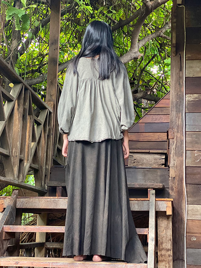 うさと　トップス　茶系　ヘンプ うさと トップス 茶系 ヘンプ うさと トップス 茶系 ヘンプ うさと