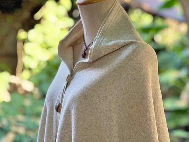 asana ヘンプコットン ふかふか 2WAY ポンチョ・きなり