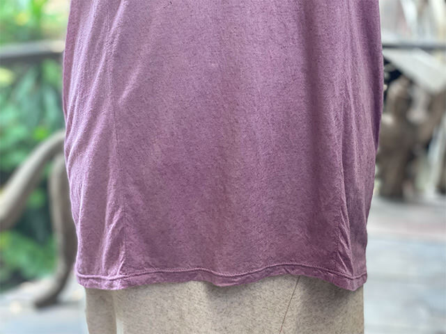 asana ヘンプコットン テロテロ ゆったり ハイネック ブラウス・草木染め