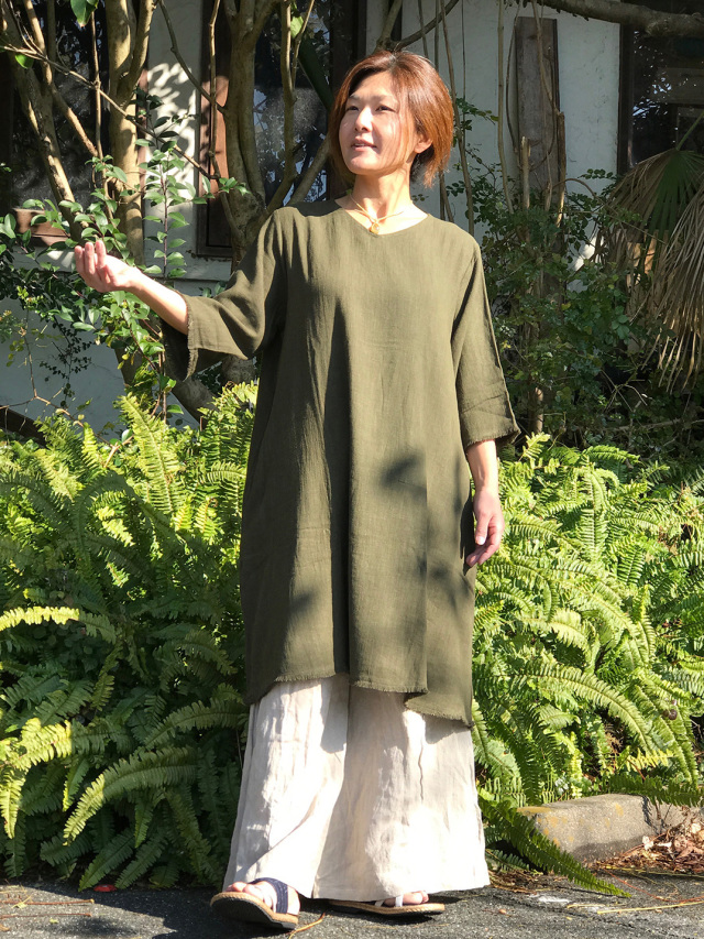 パヤカ payaka HEMP100% 手織り テロテロ チュニック パヤカ payaka HEMP100% 手織り テロテロ チュニック（HEMP100