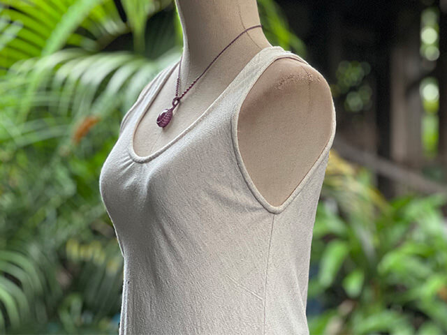 asana HEMP100% テロテロ バイアス タンクトップ・きなり