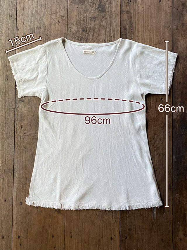 asana HEMP100% テロテロ バイアス Tee・きなり（サイズ変更）