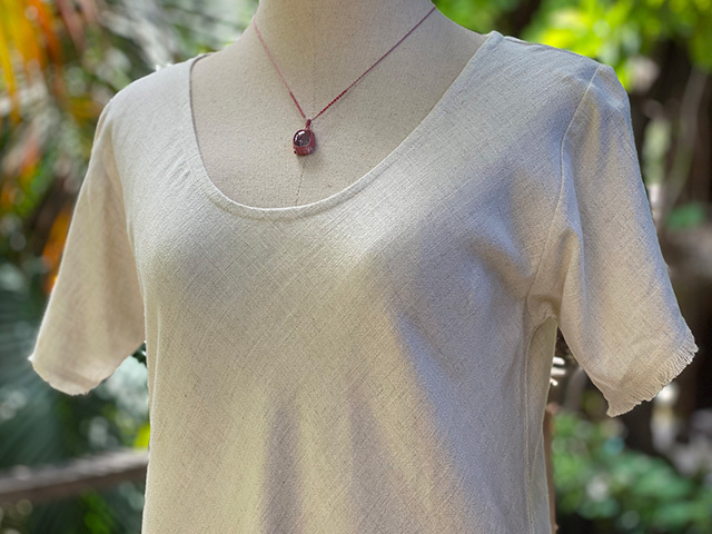 asana HEMP100% テロテロ バイアス Tee・きなり