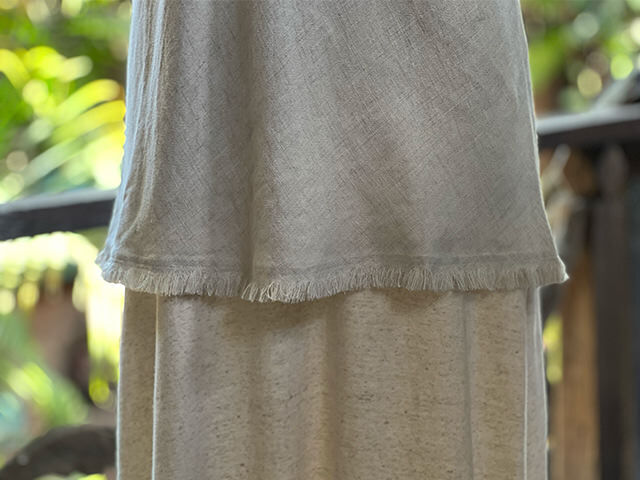 asana HEMP100% テロテロ バイアス Tee・きなり