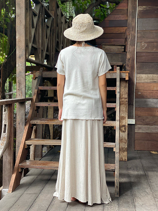 asana HEMP100% テロテロ バイアス Tee●きなり asana HEMP100% テロテロ バイアス Tee・きなり【パヤカ オンライン