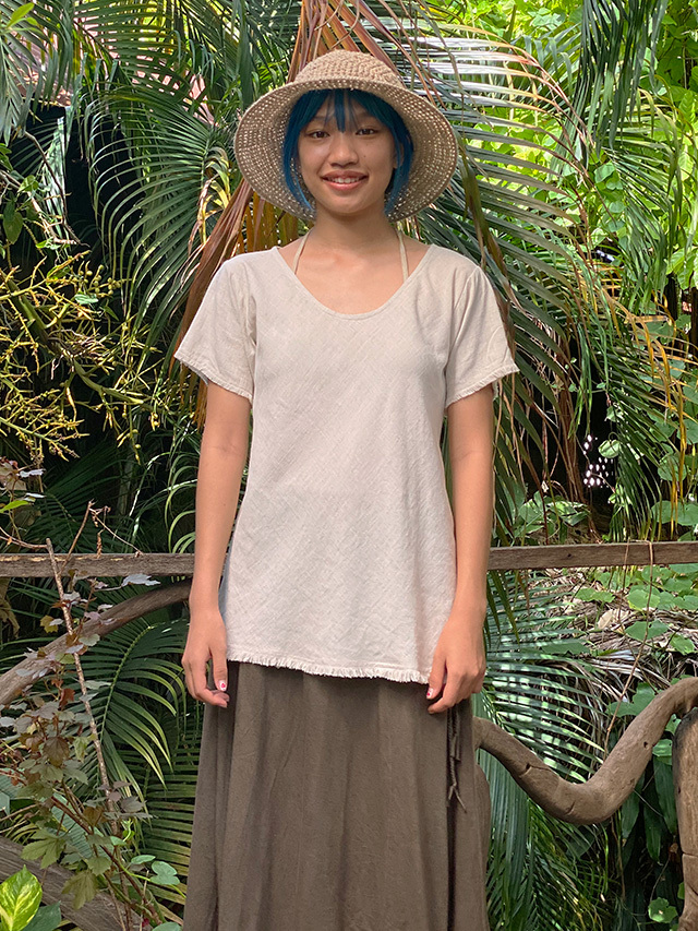 asana HEMP100% テロテロ バイアス Tee●きなり asana HEMP100% テロテロ バイアス Tee・きなり【パヤカ オンライン