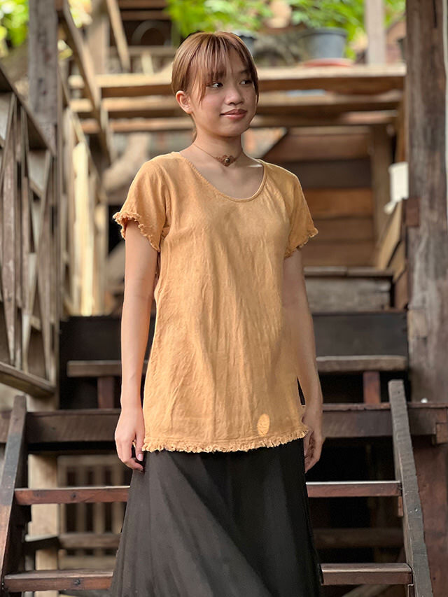 asana HEMP100% テロテロ バイアス Tee●草木染め麻墨グレー asana HEMP100% テロテロ バイアス Tee○草木染め麻墨グレー - メルカリ