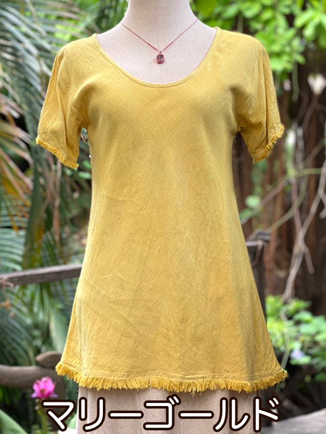 asana HEMP100% テロテロ バイアス Tee・草木染め【パヤカ オンライン