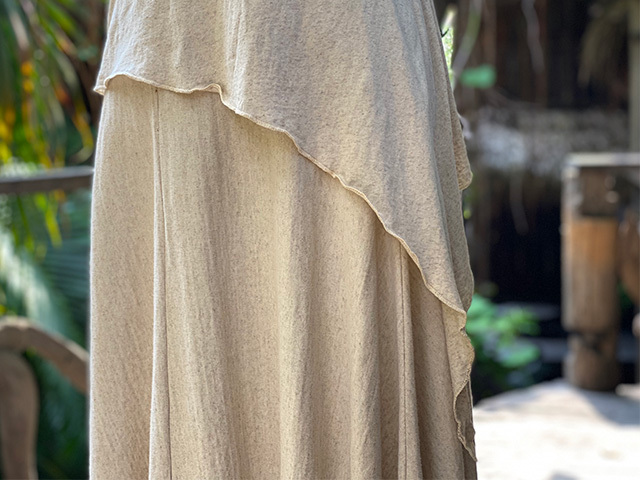 asana ヘンプコットン 薄手 ターザン タンクトップ・きなり