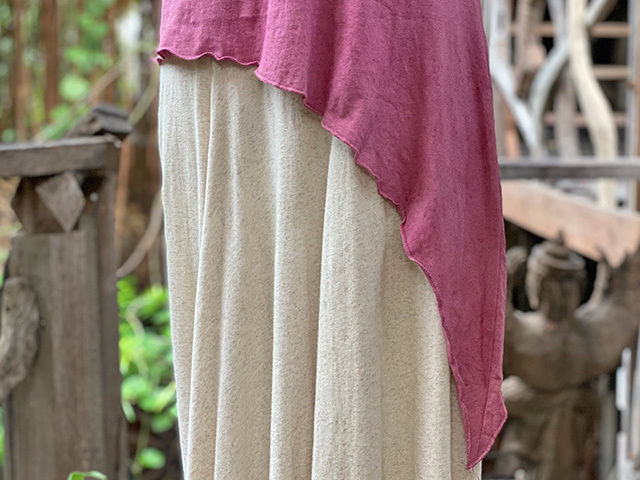 asana ヘンプコットン 薄手 ターザン タンクトップ・草木染め