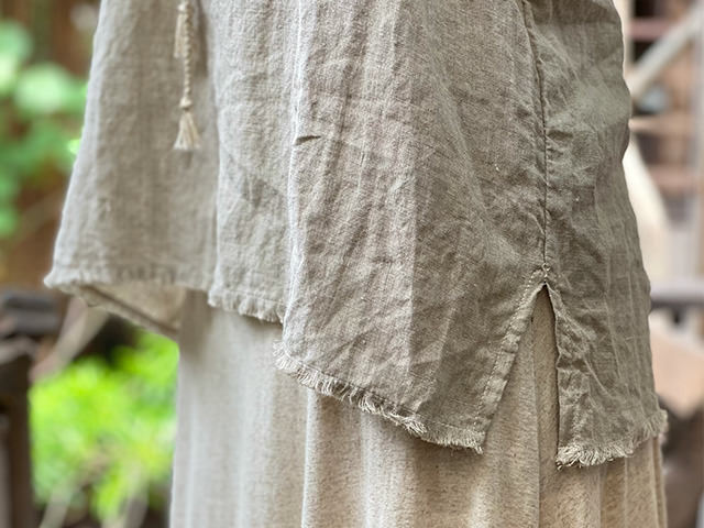 asana HEMP100% NEW 紐付き タンクトップ・きなり