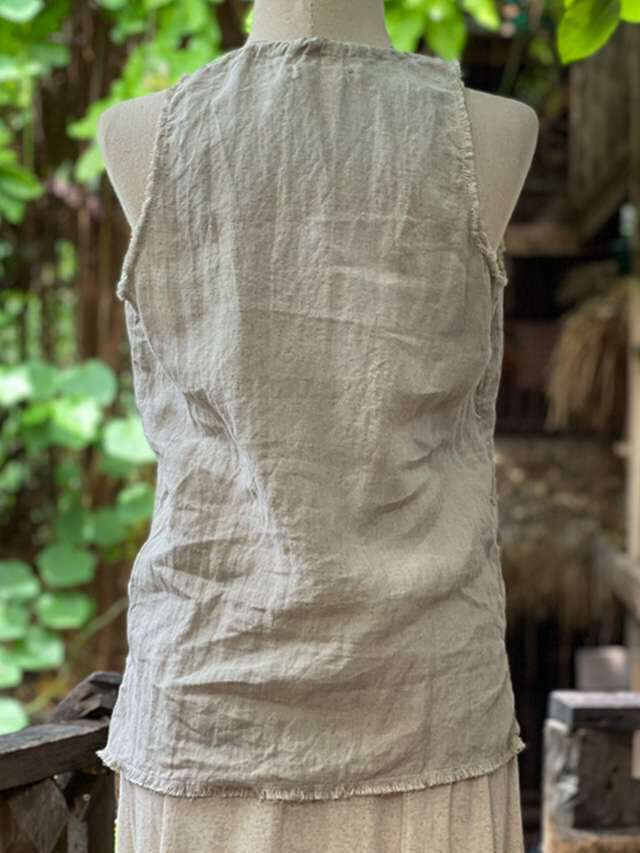 asana HEMP100% NEW 紐付き タンクトップ・きなり【パヤカ