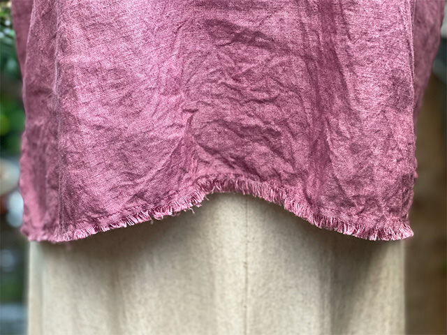 asana HEMP100% NEW 紐付き タンクトップ・草木染め