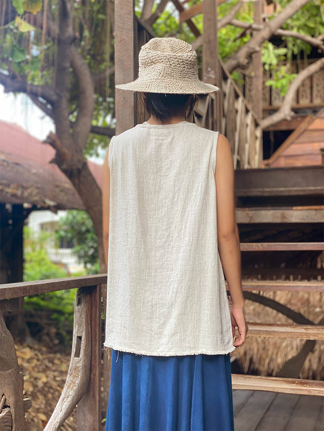 【新品】PAYAKA HEMP100% テロテロ カットソー・きなり asana HEMP100% テロテロ 切り替え カットソー・きなり【パヤカ